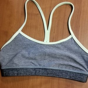 Grey/Green Flow Y Lululemon Sports Bra